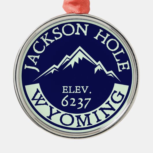 Jackson Hole Wyoming Skiing Hiking Snowboard Metalen Ornament (Voorkant)