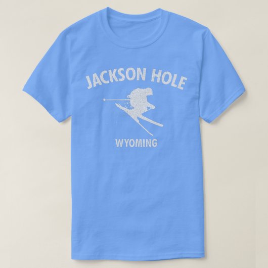 Jackson Hole Wyoming Skiing Ski Gift T-shirt (Design voorkant)
