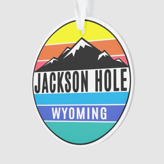Jackson Hole Wyoming Skiing Ski Ornament (voorkant)