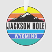 Jackson Hole Wyoming Skiing Ski Ornament (voorkant)