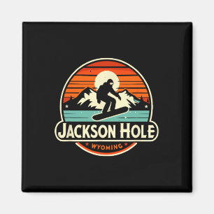 Jackson Hole Wyoming Snowboarden Magneet