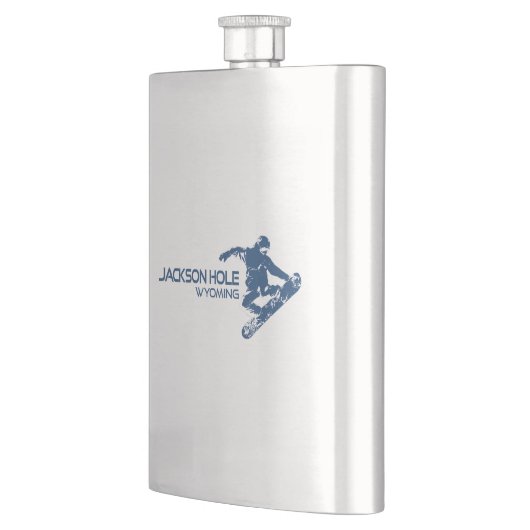 Jackson Hole Wyoming Snowboarder Flacon (Links)
