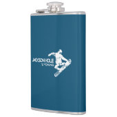 Jackson Hole Wyoming Snowboarder Heupfles (Links)