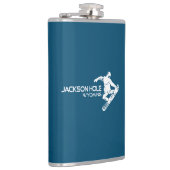 Jackson Hole Wyoming Snowboarder Heupfles (Rechts)