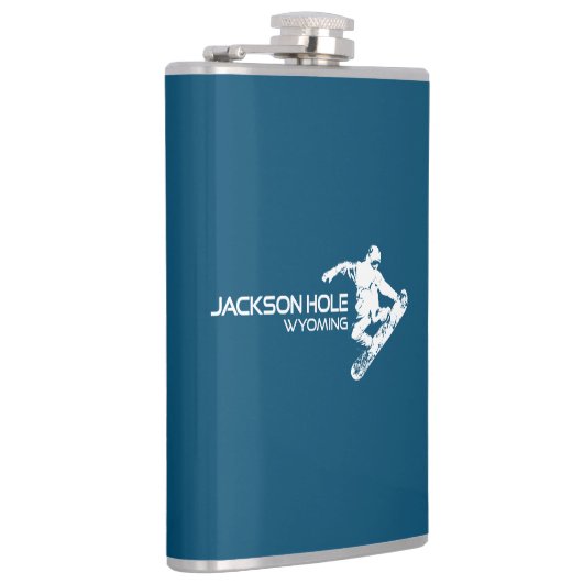 Jackson Hole Wyoming Snowboarder Heupfles (Rechts)