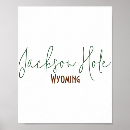 Jackson Hole, Wyoming Souvenir Poster (Voorkant)