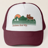 Jackson Hole Wyoming Trucker Pet (Voorkant)