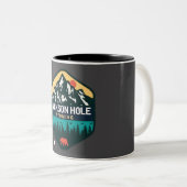 Jackson Hole Wyoming Tweekleurige Koffiemok (Voorkant rechts)