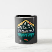 Jackson Hole Wyoming Tweekleurige Koffiemok (Center)