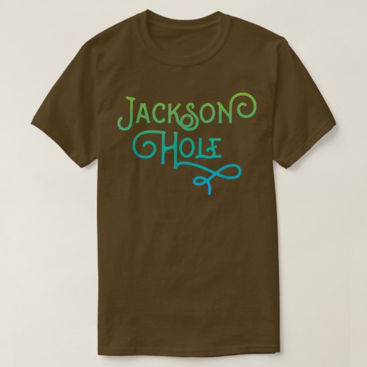 Jackson Hole Wyoming Typografisch Design T-shirt (Design voorkant)
