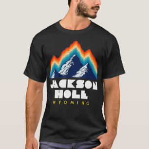 Jackson Hole Wyoming USA skigebied jaren 80 Retro  T-shirt
