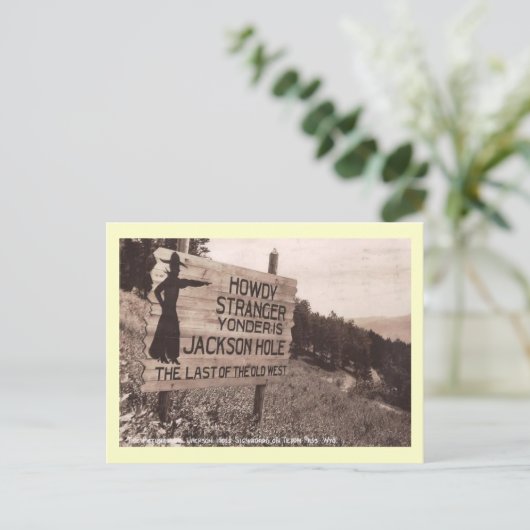 Jackson Hole, Wyoming, verkeersbord Briefkaart (Staand voorkant)