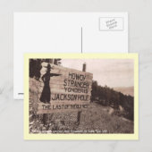 Jackson Hole, Wyoming, verkeersbord  Briefkaart (Voorkant / Achterkant)