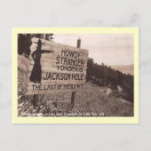 Jackson Hole, Wyoming, verkeersbord Briefkaart (Voorkant)