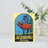Jackson Hole Wyoming vintage-Briefkaart Briefkaart (Staand voorkant)