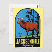 Jackson Hole Wyoming vintage-Briefkaart Briefkaart (Voorkant / Achterkant)