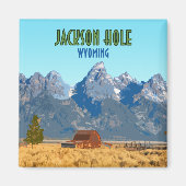 Jackson Hole Wyoming Vintage Magneet (Voorkant)