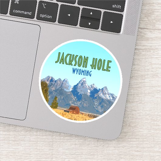 Jackson Hole Wyoming Vintage Sticker (Detail)