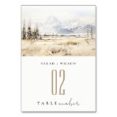 Jackson Hole Wyoming Watercolor Landscape Wedding Kaart (Achterkant)