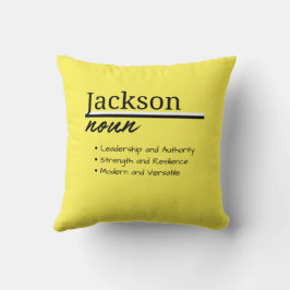 Jackson, jongen gepersonaliseerde naam definitie kussen