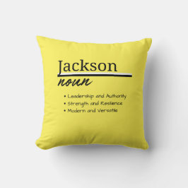 Jackson, jongen gepersonaliseerde naam definitie kussen