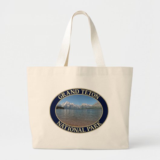 Jackson Lake bij Grand Teton National Park Grote Tote Bag (Voorkant)