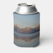 Jackson Lake Dam Reflection in Grand Teton Park Blikjeskoeler (Blikje Achterkant)