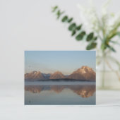 Jackson Lake Dam Reflection in Grand Teton Park Briefkaart (Staand voorkant)