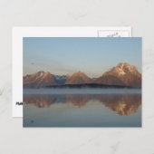 Jackson Lake Dam Reflection in Grand Teton Park Briefkaart (Voorkant / Achterkant)
