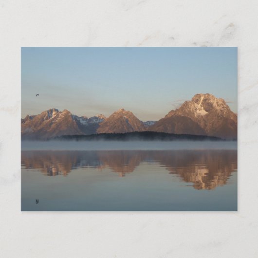 Jackson Lake Dam Reflection in Grand Teton Park Briefkaart (Voorkant)