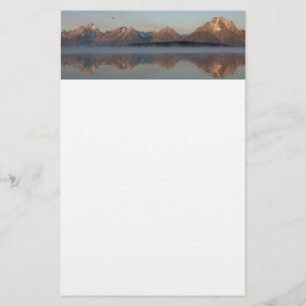 Jackson Lake Dam Reflection in Grand Teton Park Briefpapier