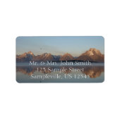 Jackson Lake Dam Reflection in Grand Teton Park Etiket (Voorkant)