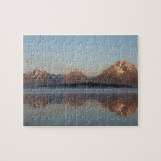 Jackson Lake Dam Reflection in Grand Teton Park Legpuzzel (Horizontaal)