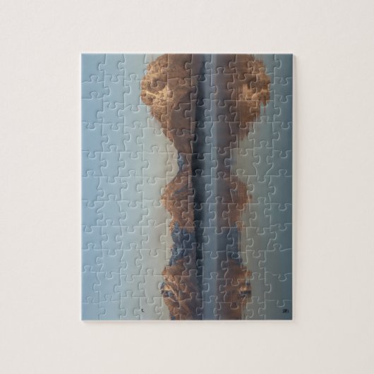 Jackson Lake Dam Reflection in Grand Teton Park Legpuzzel (Verticaal)