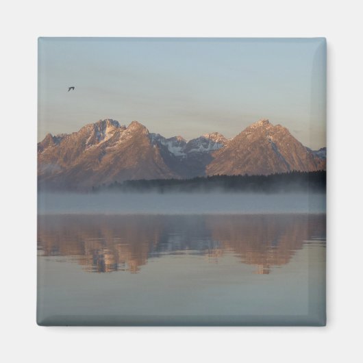 Jackson Lake Dam Reflection in Grand Teton Park Magneet (Voorkant)