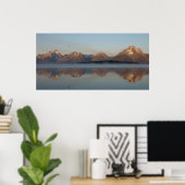 Jackson Lake Dam Reflection in Grand Teton Park Poster (Thuiskantoor)