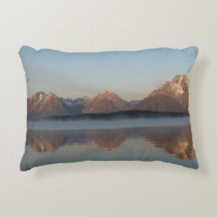 Jackson Lake Dam-weerkaatsing in Grand Teton Park Accent Kussen