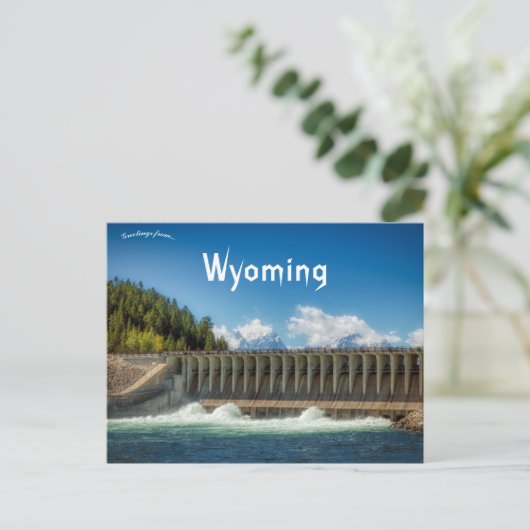 Jackson Lake en Dam Wyoming USA Briefkaart (Staand voorkant)