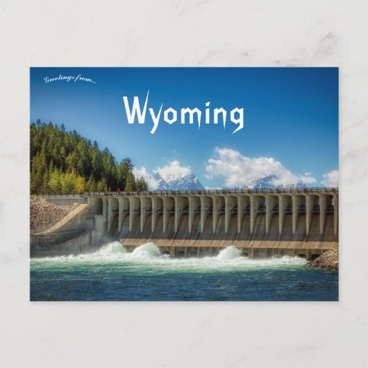 Jackson Lake en Dam Wyoming USA Briefkaart (Voorkant)