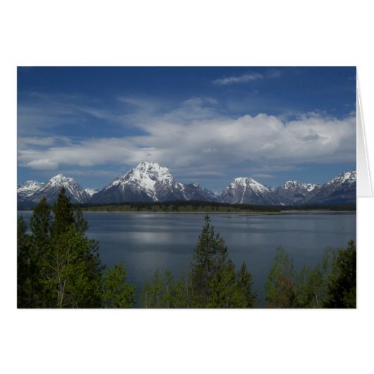 Jackson Lake Grand Teton Blank Kaart (Voorkant Horizontaal)