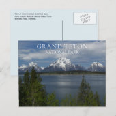 Jackson Lake, Snow Capped Peaks, Grand Teton Briefkaart (Voorkant / Achterkant)