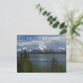 Jackson Lake, Snow Capped Peaks, Grand Teton Briefkaart (Staand voorkant)
