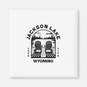 Jackson Lake Wyoming Buiten Activiteiten Vintage 2 Magneet