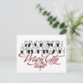 Jackson Michigan Briefkaart (Staand voorkant)