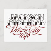 Jackson Michigan Briefkaart (Voorkant)