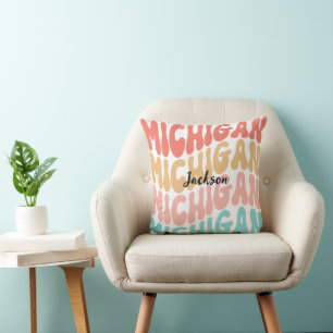 Jackson Michigan Pillow die regenboog herkent Kussen