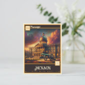 Jackson, Mississippi | Antiek Briefkaart (Staand voorkant)