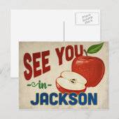 Jackson Mississippi Apple - Vintage Travel Briefkaart (Voorkant / Achterkant)