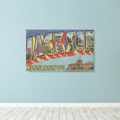 Jackson, Mississippi - Grote letterscènes Canvas Afdruk (Insitu (Houten vloer))