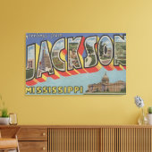 Jackson, Mississippi - Grote letterscènes Canvas Afdruk (Insitu (Woonkamer))